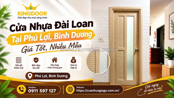 Cửa nhựa đài loan tại phú lợi, bình dương | giá tốt, nhiều mẫu