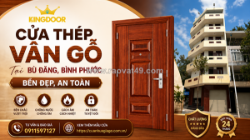 Cửa thép vân gỗ tại bù đăng, bình phước | bền đẹp, an toàn