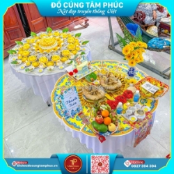 Cúng căn 3 tuổi tone vàng – đẹp mắt, trọn ý nghĩa