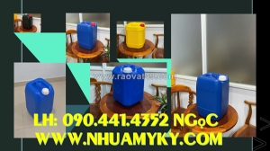 Cung cấp can nhựa 22 lít đựng nước giặt, can nhựa 24 lít đựng chất nhuộm, can nhựa 25l đựng chất phụ gia