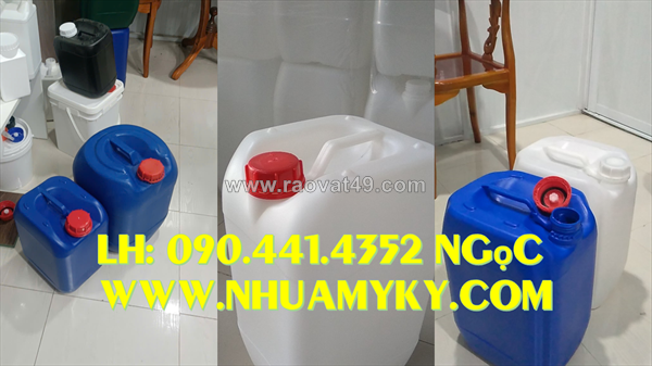 Cung cấp can nhựa 22 lít đựng nước giặt, can nhựa 24 lít đựng chất nhuộm, can nhựa 25l đựng chất phụ gia