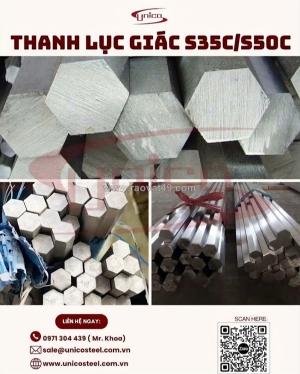 Cung cấp thanh thép lục giác s35c và s50c chính hãng - đầy đủ chứng chỉ co/cq và mtc chuẩn quốc tế cho công trình, dự án cơ khí