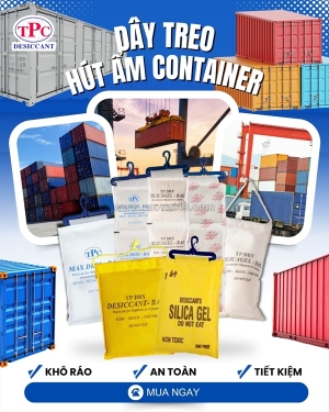 Dây treo hút ẩm container xuất khẩu giúp hạn chế “đổ mồ hôi” ra sao?