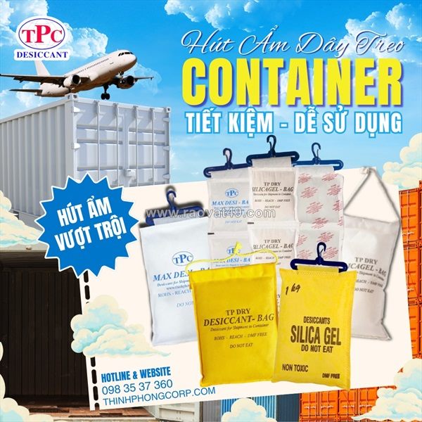 Dây treo hút ẩm container xuất khẩu giúp hạn chế “đổ mồ hôi” ra sao?