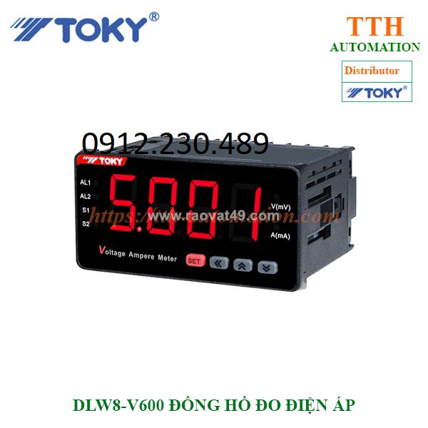 Dlw8-v600 đồng hồ đo điện áp toky đo giá trị hiệu dụng (rms), đo trung bình (avg)