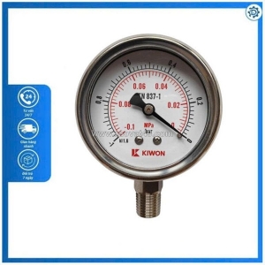 Đồng hồ áp suất p254 kiwon âm 1 đến 0bar mpa đo chân không dantek tại bạc liêu