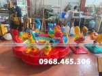 Đu quay mầm non, đu quay 5 con giống, mâm quay ngựa trẻ em