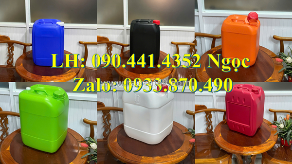 Gía can nhựa 25 lít đựng hóa chất nông nghiệp, can nhựa 20 lít vuông xanh đựng hóa chất tiêu dùng