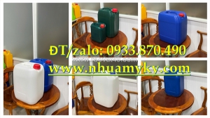 Gía can nhựa 30 lít đựng hóa chất tại tphcm, can nhựa 25 lít màu vàng, can hóa chất 20 lít màu trắng