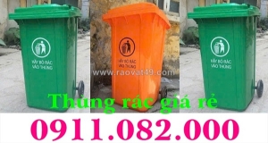 Giá sỉ thùng rác nhựa- thùng rác 120l 240l 660l hàng việt nam chất lượng mới 100%- lh 0911082000