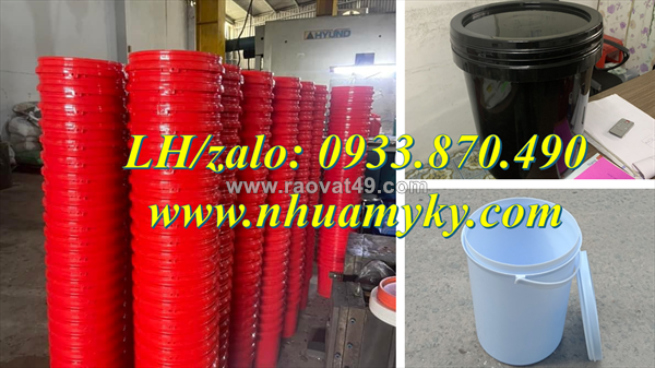 Gía thùng đựng sơn 12 lít, thùng sơn nhựa 10 lít, xô sơn nhựa 6 lít công nghiệp