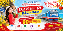 Giảm giá vé tàu tết đinh mùi 2027