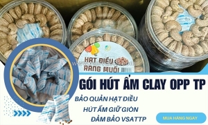 Gói hút ẩm clay – giải pháp giữ giòn hạt điều khi đóng gói