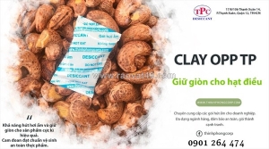 Gói hút ẩm clay giữ giòn hạt điều hiệu quả