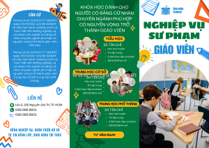 Học nghiệp vụ sư phạm dạy môn tiếng anh tại trường cấp 1, 2, 3