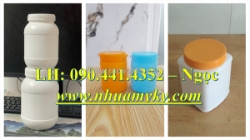 Hộp nhựa 200gr đựng đường hóa học, hủ nhựa 250gr đựng kẹo mạch nha, hủ nhựa 500gr đựng đồ ăn vặt