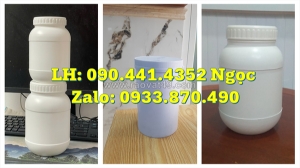 Hộp nhựa 200gr đựng hóa chất sủi bọt, hủ nhựa 500g đựng bột tẩy đa năng, hủ nhựa 1 ký đựng dược liệu