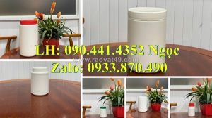 Hủ nhựa 1000g cao đựng hóa chất, hủ nhựa 2 ký đựng bột tẩy trắng, xi măng, thạch cao