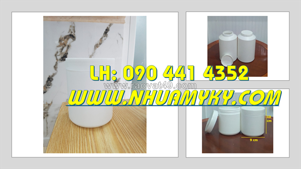 Hủ nhựa 500g an toàn thực phẩm, hủ nhựa hdpe 1 ký vuông nắp vặn, hủ nhựa cao 2 ký có quai
