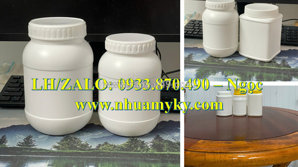 Hủ nhựa 500g đựng hóa chất dạng bột tại tphcm, xưởng hủ nhựa 250g đựng mỹ phẩm, thực phẩm bổ sung