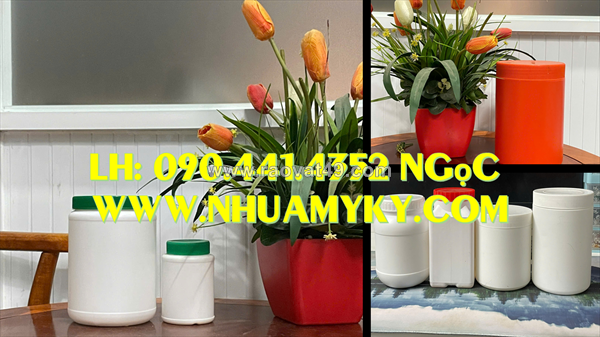 Hủ nhựa 50gr trắng nắp vặn, hủ nhựa 100gr nắp garenti, hủ nhựa 200gr đựng hóa chất dạng bột