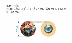 Huy hiệu công nghệ lên màu hiện đại - sắc nét, cao cấp