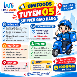 [ko cần kn] 05 shipper giao hàng bình chánh