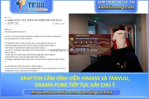 Krafton cấm vĩnh viễn himass và tanvuu, drama pubg tiếp tục gây chú ý