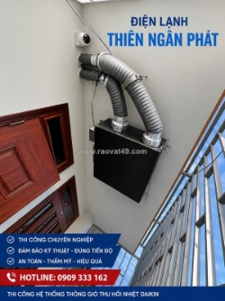 Lắp đặt thiết bị thông gió thu hồi nhiệt daikin