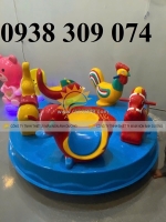Mâm xoay không ray mầm non, đu quay trẻ em mầm non