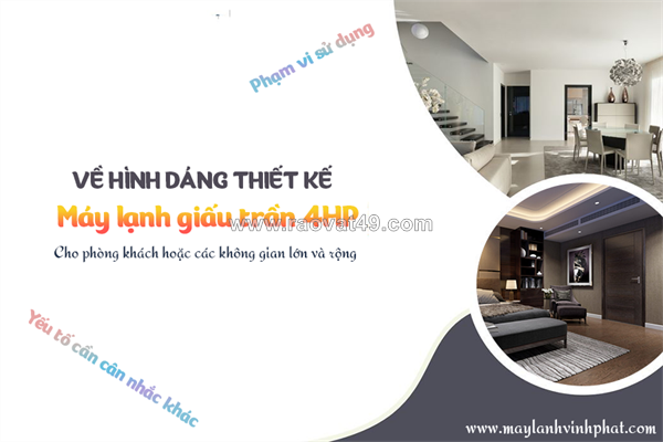 Máy lạnh giấu trần 4hp cho phòng khách hoặc các không gian lớn và rộng