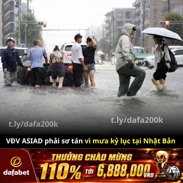 Mưa kỷ lục, hàng trăm vđv asiad phải sơ tán tại nagoya!