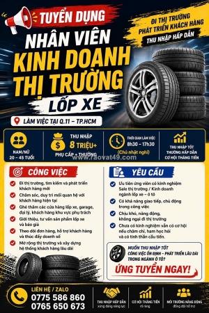 Nhân viên kinh doanh thị trường lốp xe