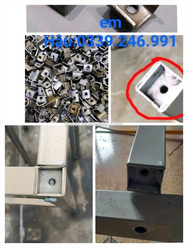 Pát hàn vuông có ren – đai ốc hàn bắt sắt hộp giá tại xưởng