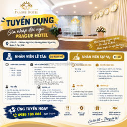 Prague hotel tuyển nhân viên lễ tân, tạp vụ quận 1