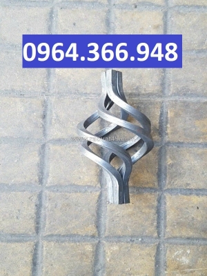Quả rọ con tiện kết hợp thanh sắt tạo hoa văn đẹp
