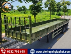 Rơ mooc lửng cimc huajun 3 trục 40 feet - mooc sàn lửng tải 32,5 tấn
