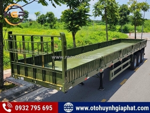 Rơ mooc lửng cimc huajun 3 trục 40 feet - mooc sàn lửng tải 32,5 tấn