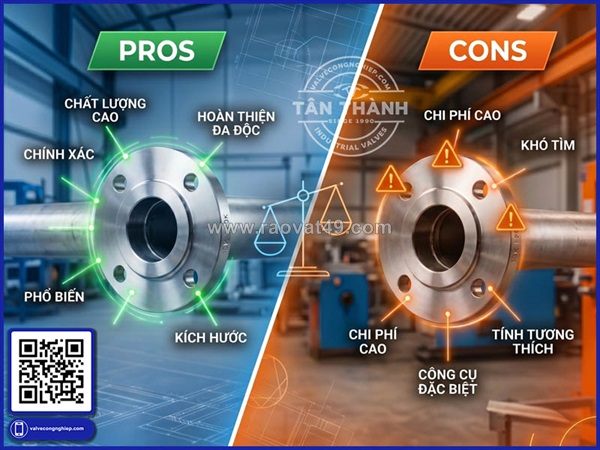 So sánh mặt bích jis, mặt bích din và mặt bích ansi: khác nhau ở đâu?