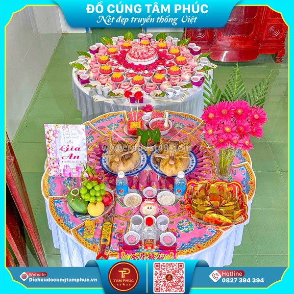 Sự khác biệt mâm cúng đầy tháng bé trai và bé gái