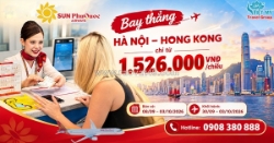 Sun phuquoc airways mở bán vé hà nội – hong kong từ 1tr526k