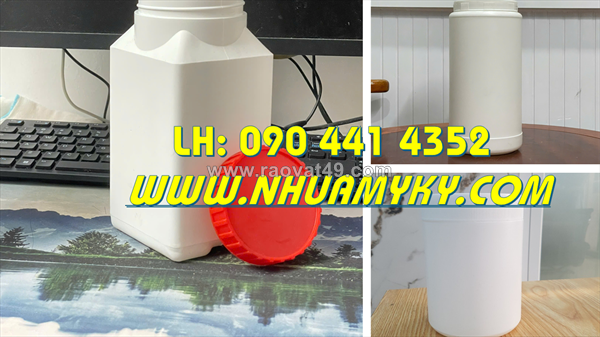 Sx hủ nhựa 250gr đựng hóa chất theo yêu cầu, hủ nhựa 500gr đựng chất hóa học dạng viên, dạng bột