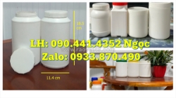 Sx hủ nhựa 500g đựng hóa chất y tế, hủ nhựa 1 ký đựng chất phụ gia, hủ nhựa 1.5 ký đựng chất bảo quản đồ ăn