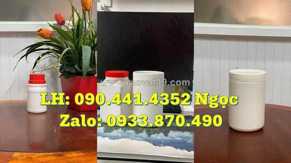 Sx hủ nhựa 500g đựng hóa chất y tế, hủ nhựa 1 ký đựng chất phụ gia, hủ nhựa 1.5 ký đựng chất bảo quản đồ ăn