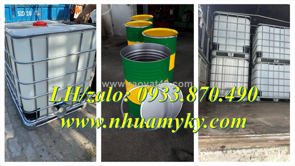 Sx thùng phuy nhựa 220 lít đựng hóa chất ngành thủy sản, thùng phuy nhựa 120 lít nuôi tôm cá