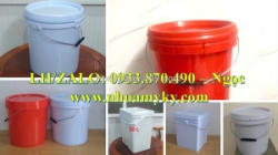 Sx vỏ thùng sơn 6 lít tròn, thùng nhựa 12 lít đựng mực in, xô nhựa 16 lít đựng dầu nhờn, thùng sơn vuông  lít