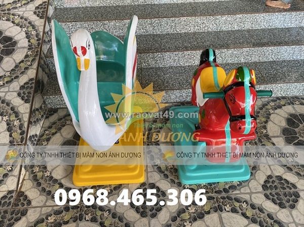 Thú nhún lò xo trẻ em, thú nhún lò xo con ngựa nhập khẩu trẻ em