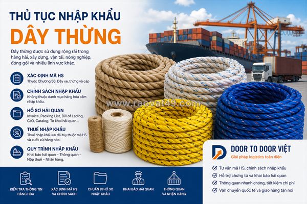 Thủ tục nhập khẩu dây thừng