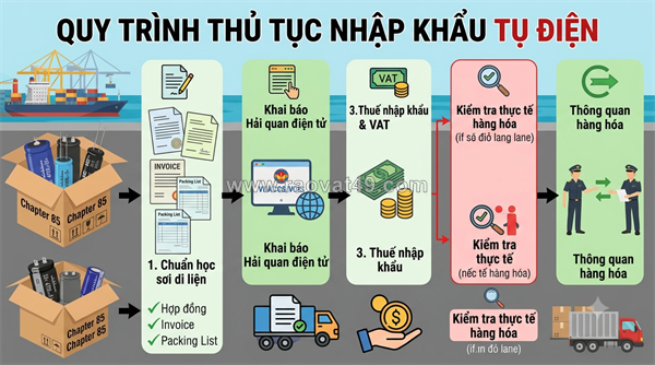 Thủ tục nhập khẩu tụ điện