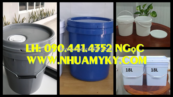 Thùng đựng sơn 22 lít mới, thùng sơn vuông 20 lít mẫu mới, thùng sơn  lít trắng vuông